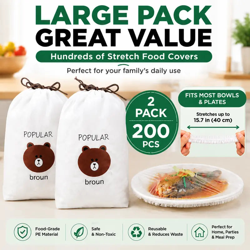 🔥Last Day 49% 100 Off Pcs Disposable Stretch Food Covers for Bowls & Plates