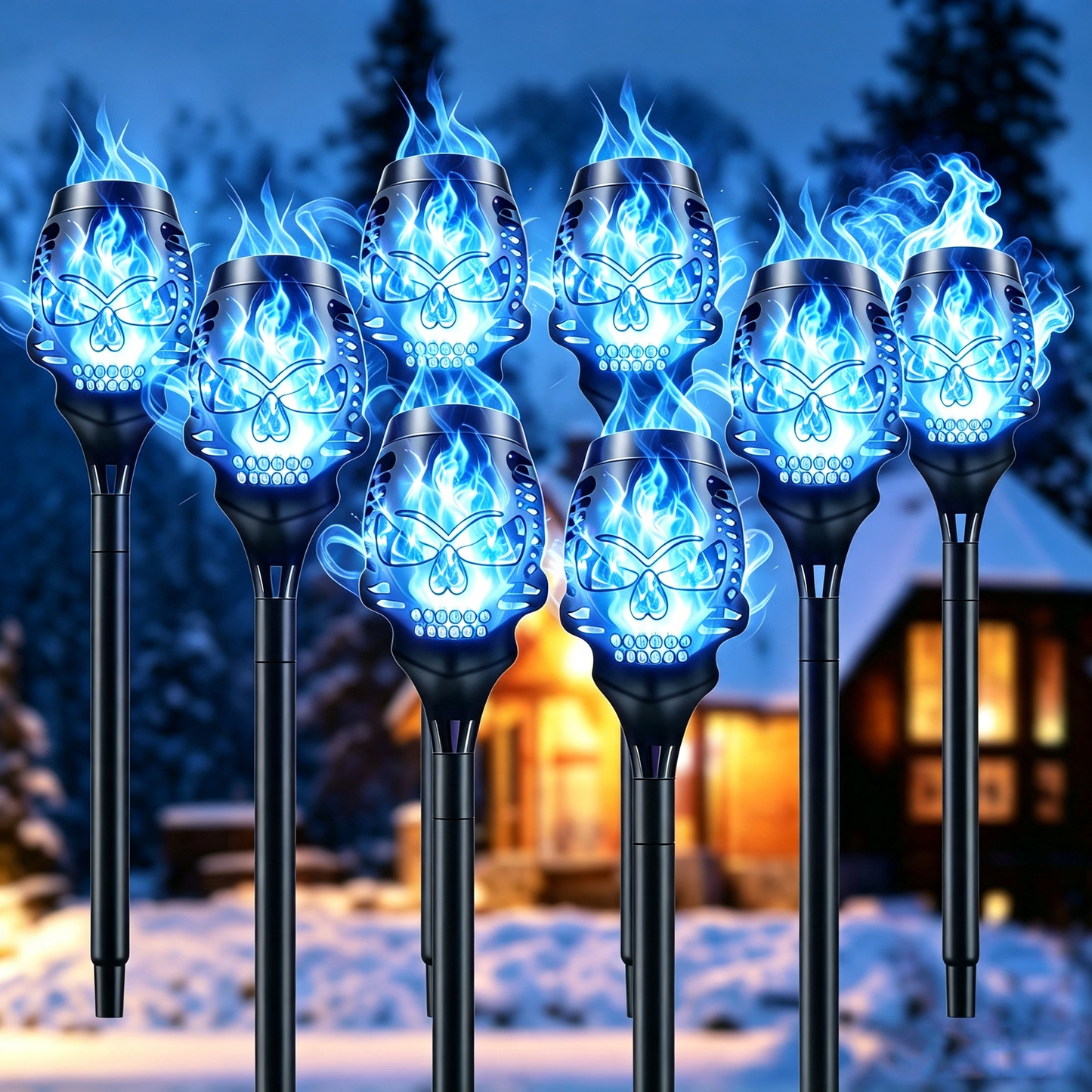 ๐ฅHalloween Early Bird Special Sale 55% OFF๐ฅHalloween Solar Skull Flame Lights๐