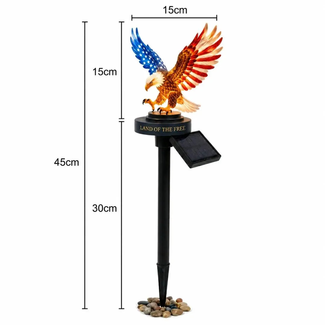 ๐ฅSolar Eagle Garden Light โ A Glowing Tribute to American Freedom