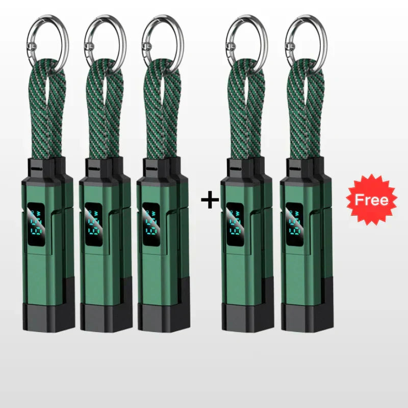 š„4-in-1 Digital Display Keychain Charging Cable