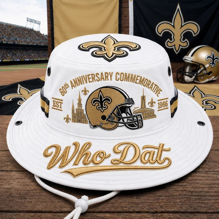⚜️Who Dat 60th Anniversary commemorative Boonie Hat🏈
