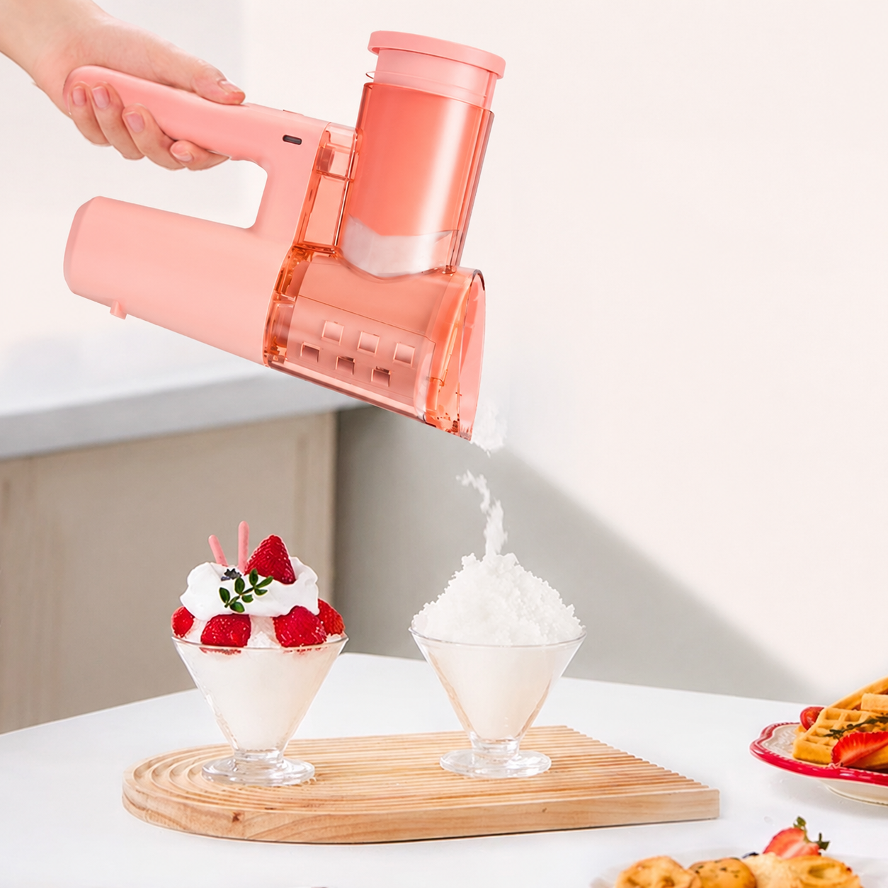 ๐ Wireless Ice Shaver: 3s to snow cones, No more bulky blenders!