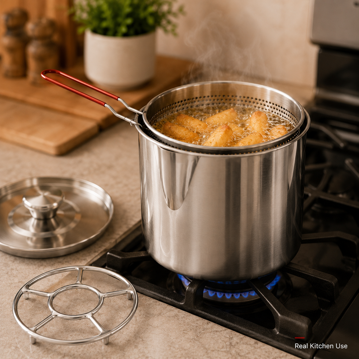 ๐ Personal Mini Deep Fryer Set with Lift-Out Basket
