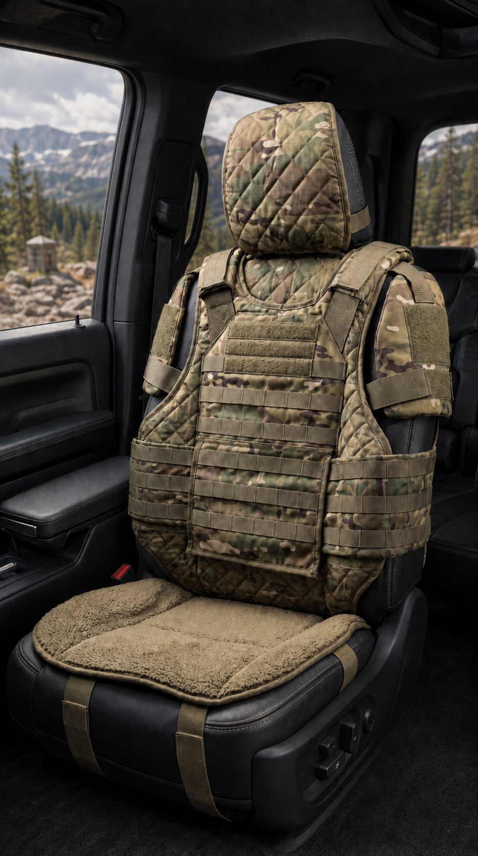 💪🚙Rugged Truck Seat Cover – Tactical Storage, Seat Protection & All‑Day Comfort