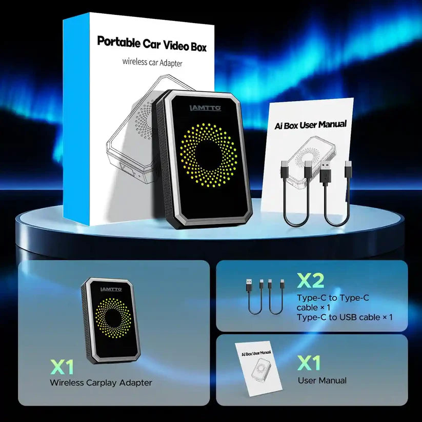 3-in-1 Wireless CarPlay Adapter -Stream In-Car Entertainment Anywhere