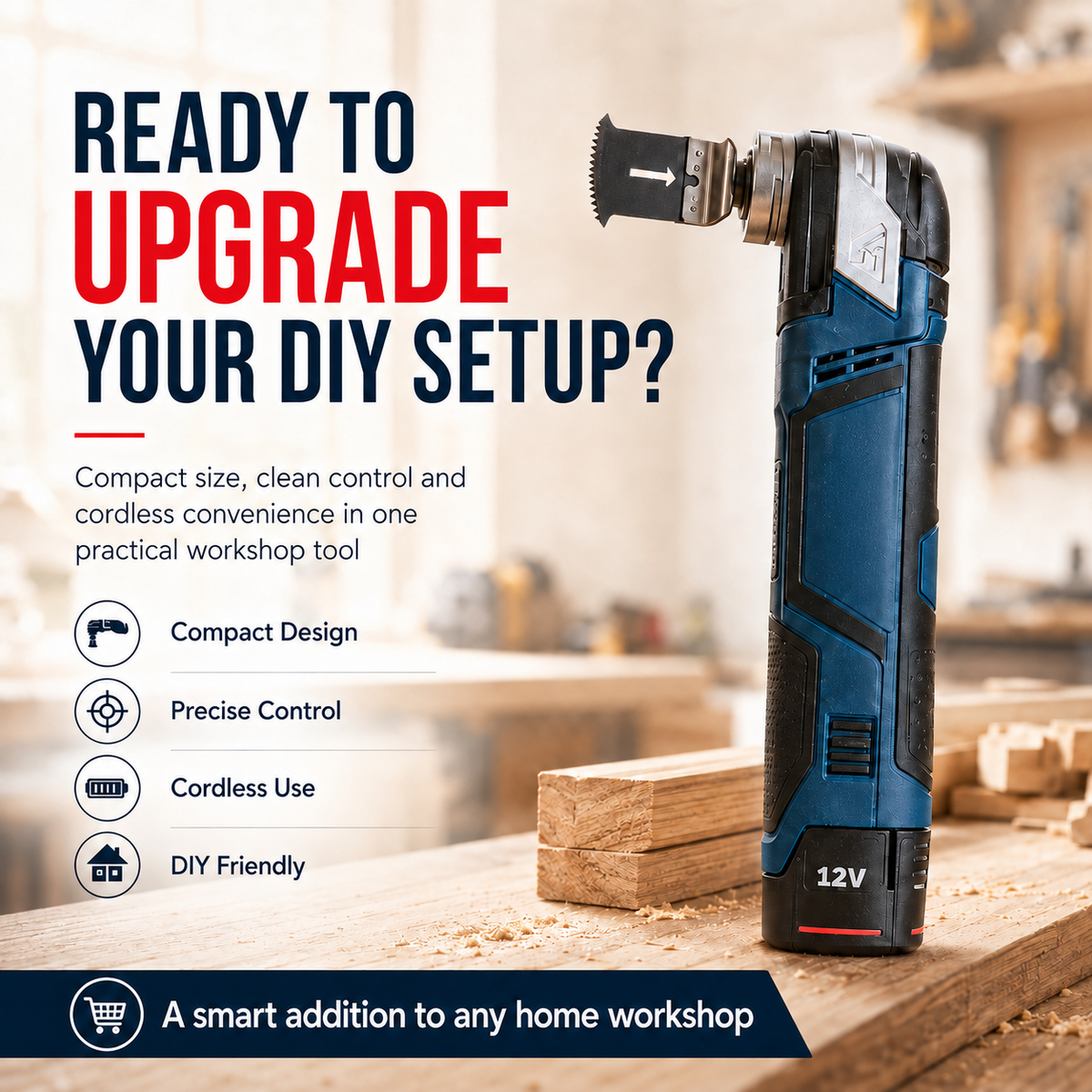 ๐ง 12V Cordless Precision Cutter โ Compact Multi-Function DIY Detail & Plunge Cutting Tool