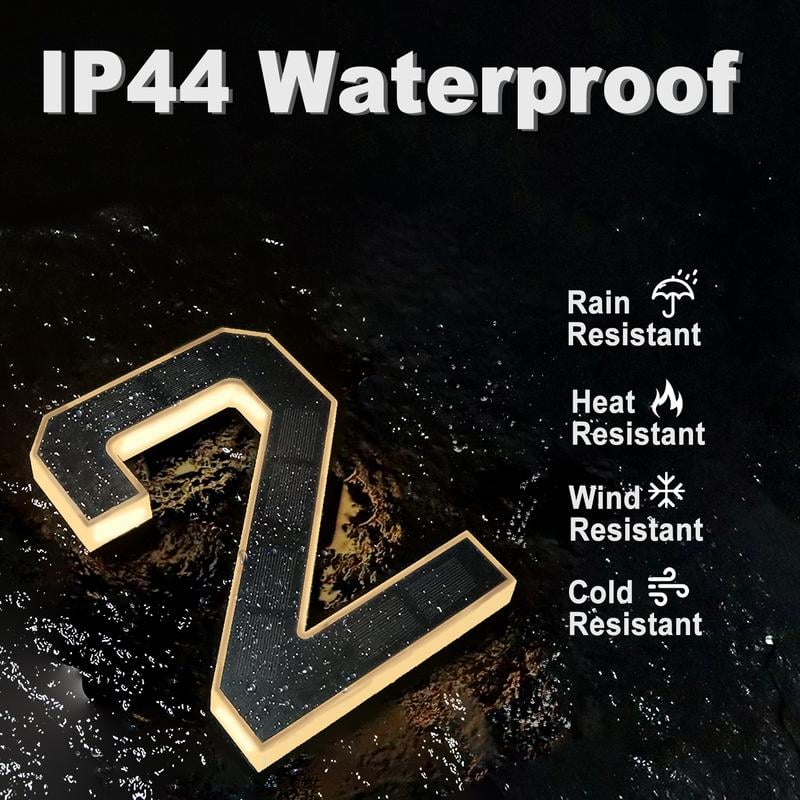 š„Last Day 49% OFFš„Solar Lighted House Numbers LED Numbers, Waterproof for Outside