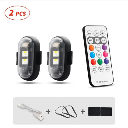 RGB LED Strobe Light Kit - Wireless Remote Multi-Mode Flashing For Night Riding Visibility & Safety Upgrade