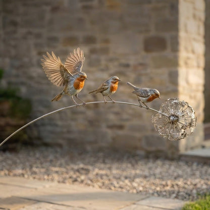 🕊️Robin Memorial Garden Stake – “Loved Ones Are Near”
