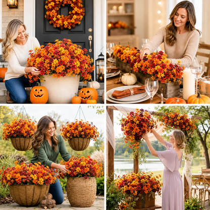 🎁 Last Day 50% OFF - Fall Artificial Flowers For Halloween & Autumn Decor