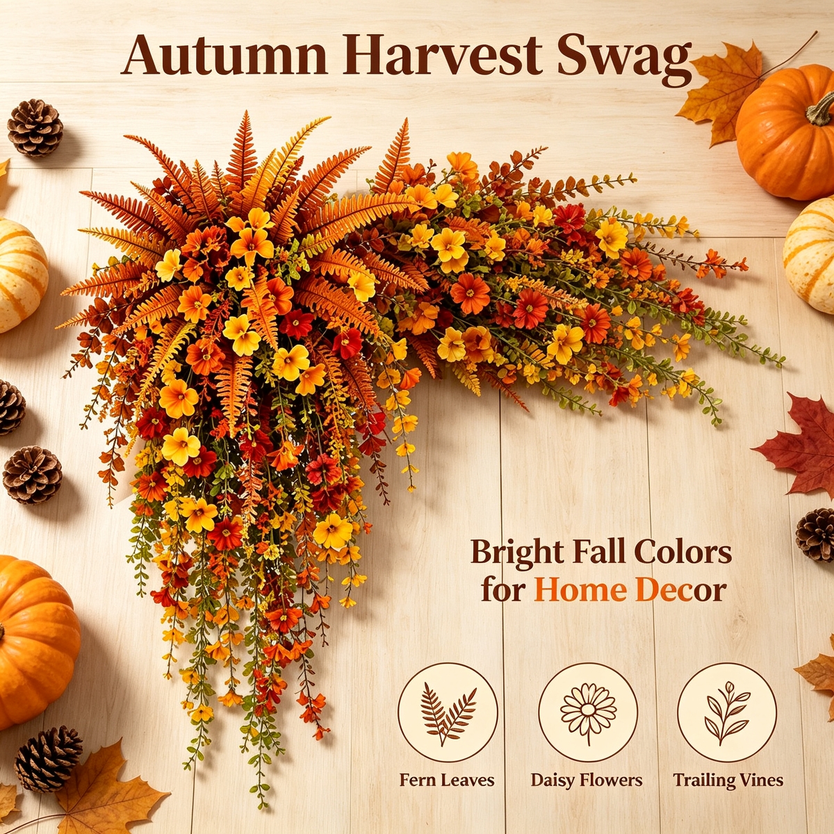 🔥Last Day Buy 1 Get 1 Free |🍂Artificial Fern for Autumn Porch & Door