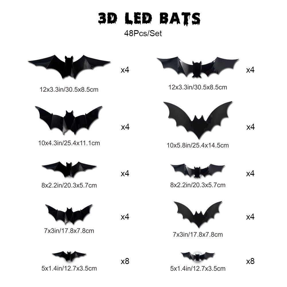 🔥Last Day 49% OFF🔥Halloween 3D Bat Light LED Decorations