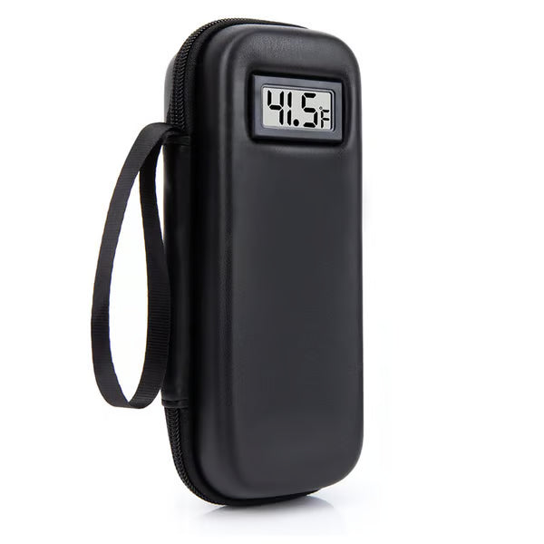 Insulin Cooler Travel Case with Temperature Display - Black