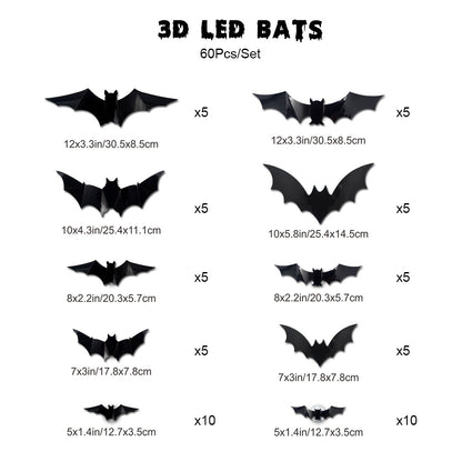 🔥Last Day 49% OFF🔥Halloween 3D Bat Light LED Decorations