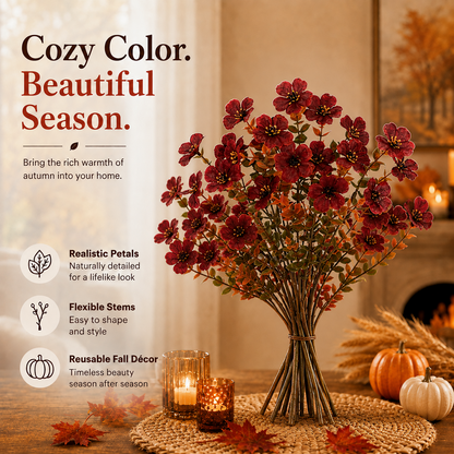 🎁 Last Day 50% OFF - Fall Artificial Flowers For Halloween & Autumn Decor