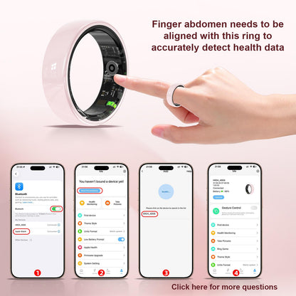 24H Fitness Tracker Smart Ring IP68 Waterproof