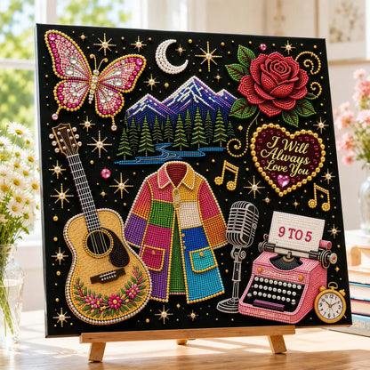 🎤 Premium 3D Pearl Dolly Country Music Tribute Art Kit