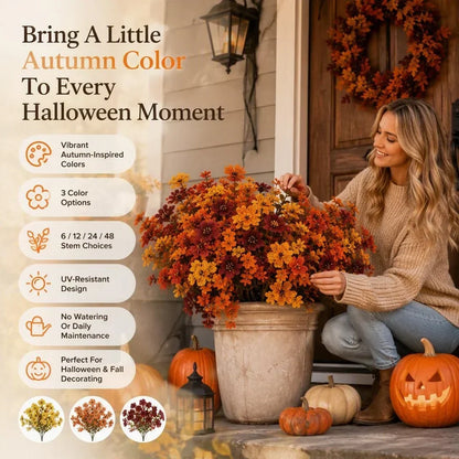 🎁 Last Day 50% OFF - Fall Artificial Flowers For Halloween & Autumn Decor