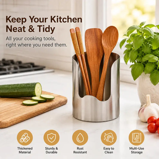 (BUY 2 FREE SHIPPING)Thickened Stainless Steel Utensil Organizer