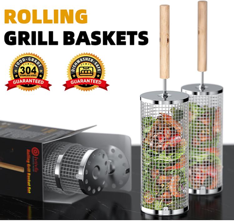 Make Grilling Easier with the Rotating BBQ Grill Basket