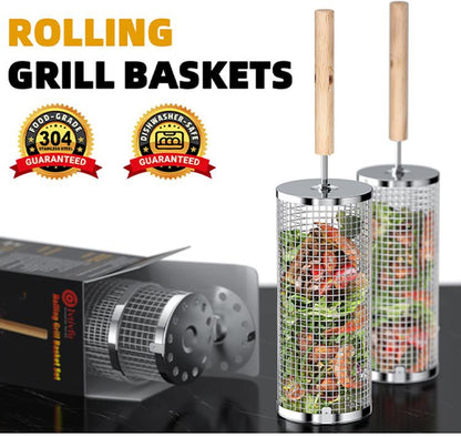 Make Grilling Easier with the Rotating BBQ Grill Basket