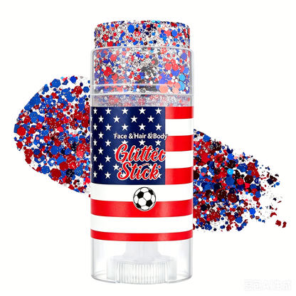 4th of July Glitter Stick | Red, White & Blue Body & Hair Sparkle for Independence Day