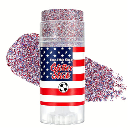 4th of July Glitter Stick | Red, White & Blue Body & Hair Sparkle for Independence Day