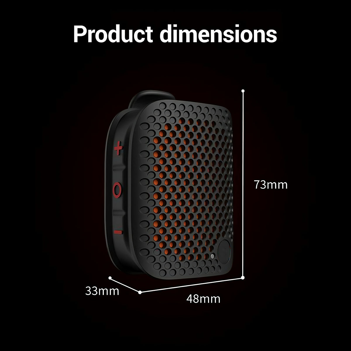 Clip-On IPX7 Waterproof Bluetooth Mini Speaker, TWS Stereo for Outdoor Workout Shower