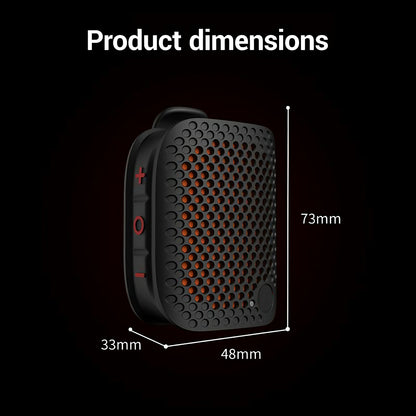 Clip-On IPX7 Waterproof Bluetooth Mini Speaker, TWS Stereo for Outdoor Workout Shower