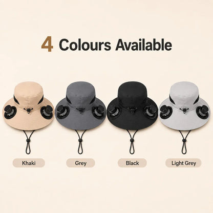🧢 LIMITED-TIME 50% OFF! ✨ Solar Fan Sun Hat – UPF 50+, Dual Power, Ultralight ☀️