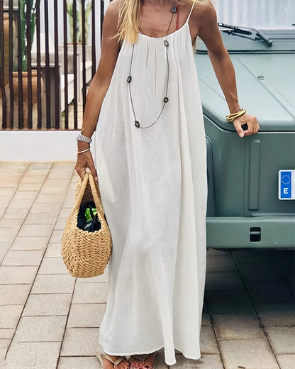 💃LAST DAY SAEL 40% OFF!!✨Women's Solid Color Cami Lounge Dress💕