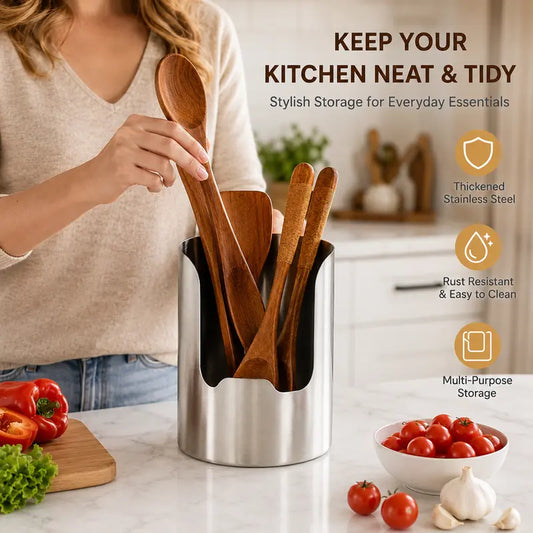 (BUY 2 FREE SHIPPING)Thickened Stainless Steel Utensil Organizer