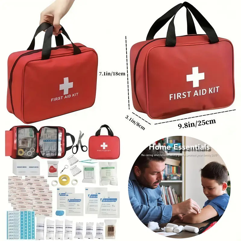 First Aid Kit – High-quality, waterproof, and portable trauma first aid kit, suitable for various emergency situations.