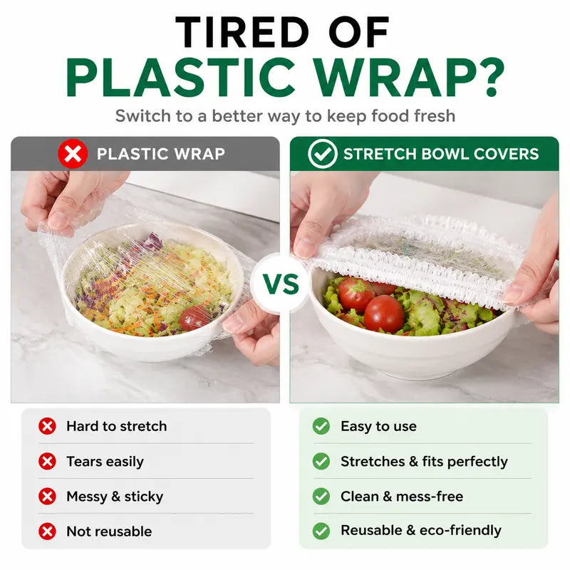 🔥Last Day 49% 100 Off Pcs Disposable Stretch Food Covers for Bowls & Plates