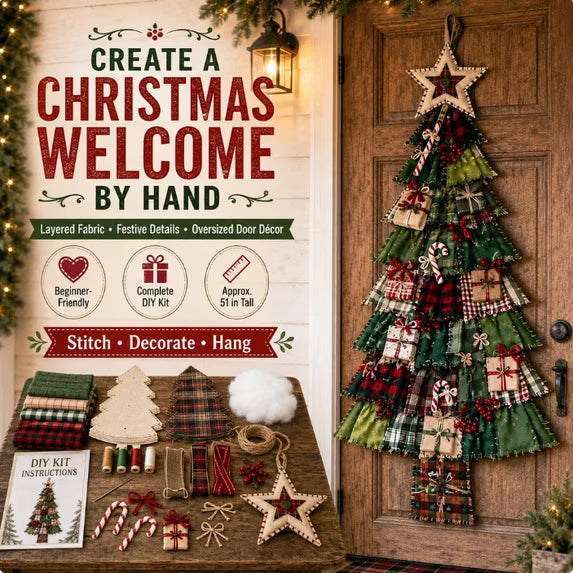 DIY Christmas Tree Door Hanging Kit
