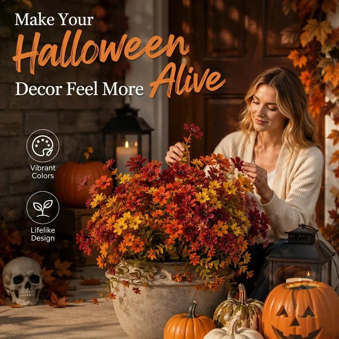 🎁 Last Day 50% OFF - Fall Artificial Flowers For Halloween & Autumn Decor