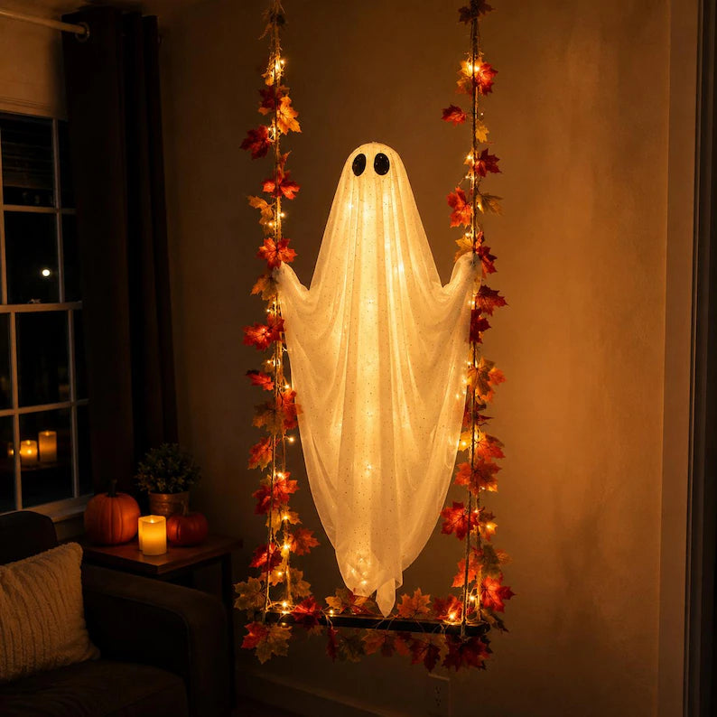 🔥Last Day 49% OFF🔥Halloween Ghost Swing Decor