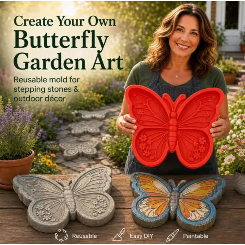 Garden stepping stone mold kit