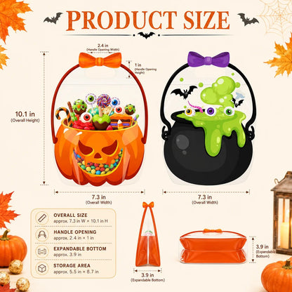 🔥Last Day 50% OFF - 🎃Halloween Bags Plastic Halloween Goodie Bags