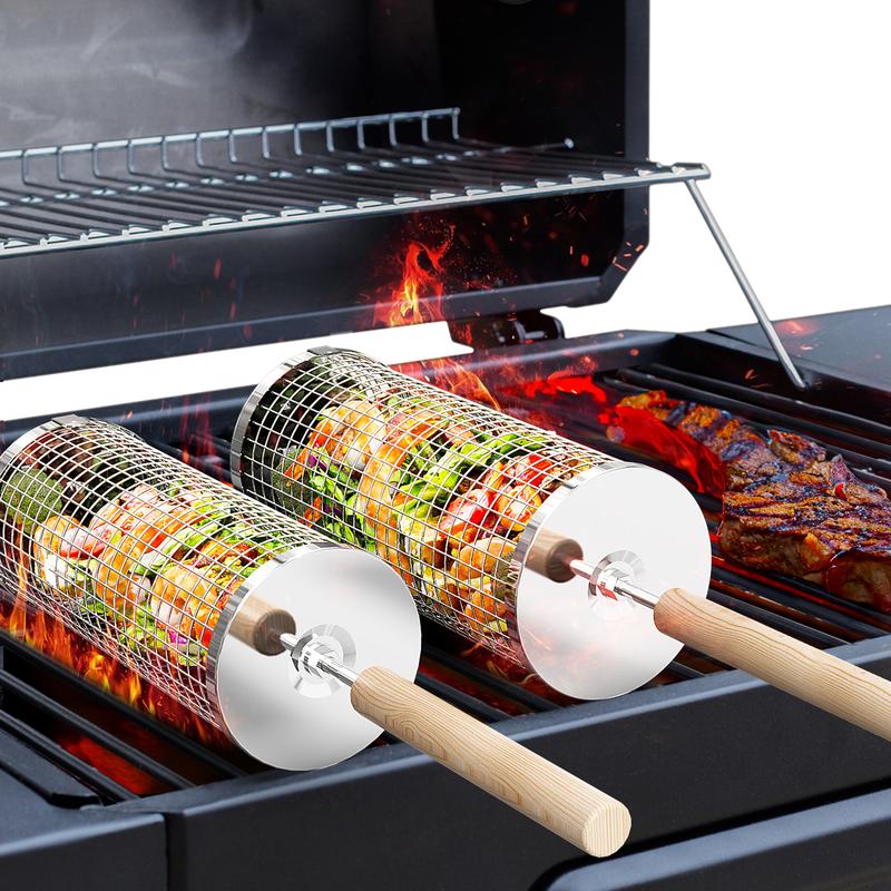 Make Grilling Easier with the Rotating BBQ Grill Basket