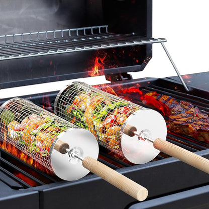 Make Grilling Easier with the Rotating BBQ Grill Basket