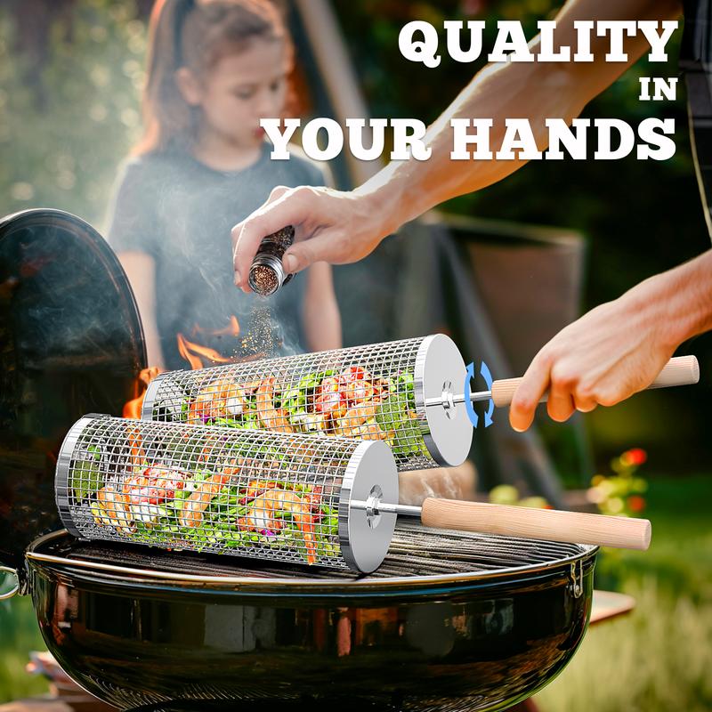 Make Grilling Easier with the Rotating BBQ Grill Basket