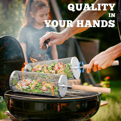 Make Grilling Easier with the Rotating BBQ Grill Basket