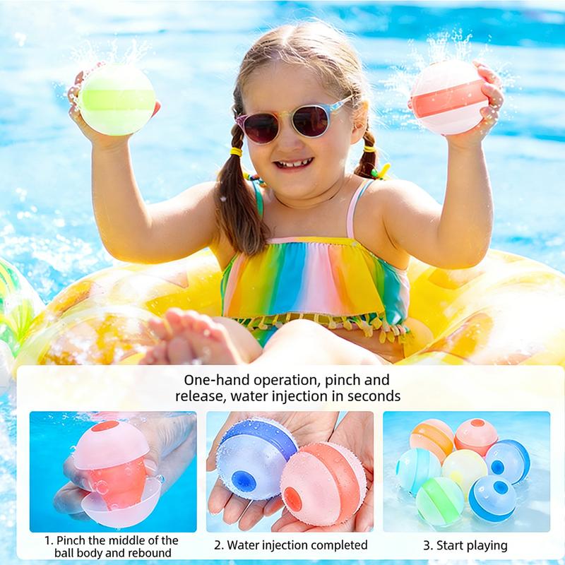 Reusable Silicone Water Balloons | Self-Sealing Water Balls for Summer Outdoor Water Games & Parties