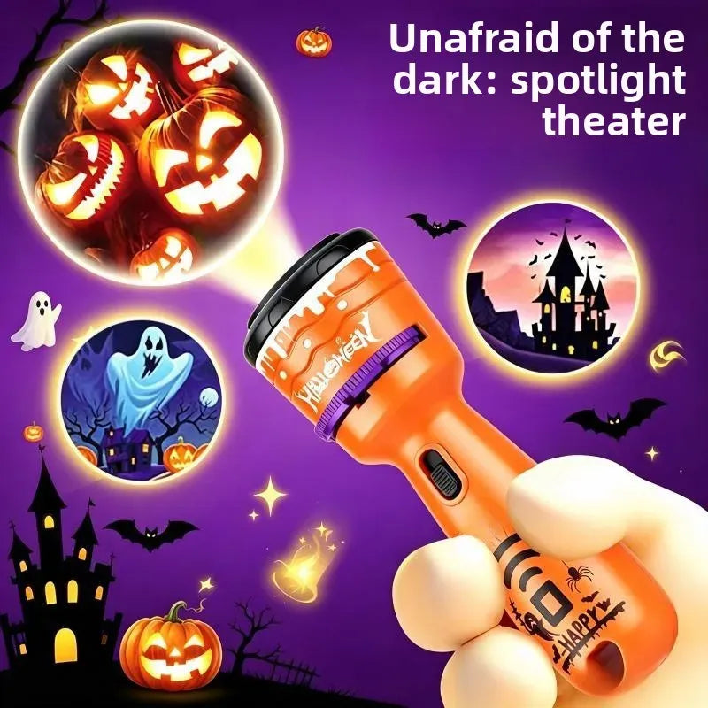 🔥HOT SALE 49% OFF -🎃👻Kids Halloween Christmas Projection Flashlight Toy