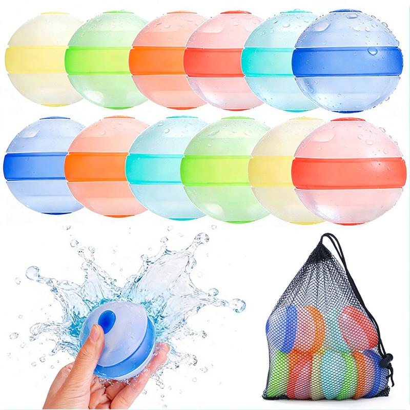 Reusable Silicone Water Balloons | Self-Sealing Water Balls for Summer Outdoor Water Games & Parties