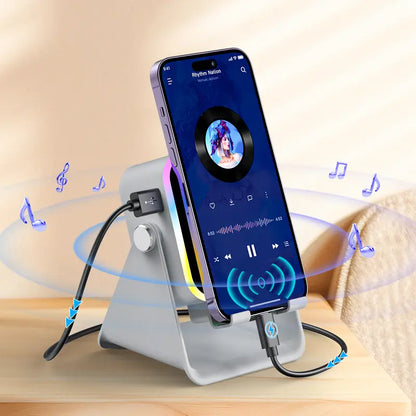 5-in-1 Wireless Speaker Phone Stand with Power Bank