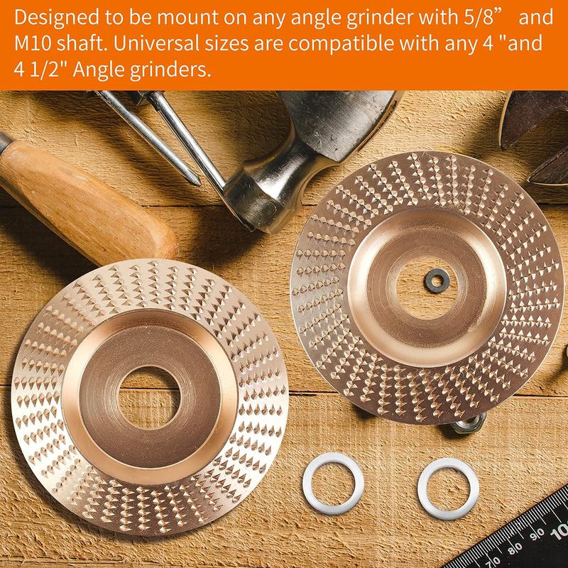 4" Wood Carving Disc + 10-Piece Hex Shank Rotary File Set – Ultimate Woodworking Shaping & Carving Kit