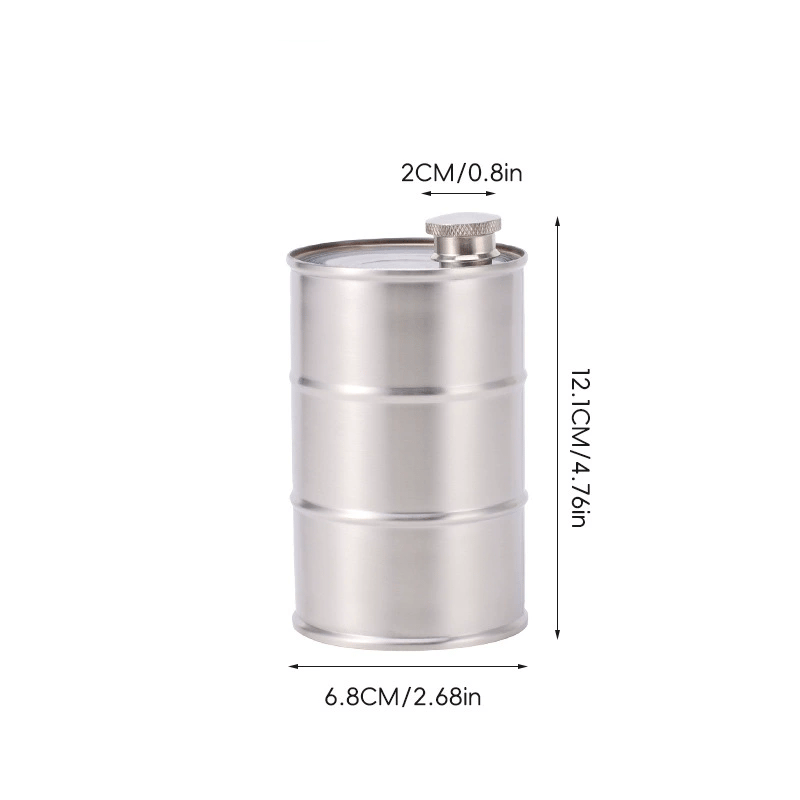 350ml/750ml Oil Drum Anti-rust Leak-proof No Odor Portable Wine Storage🛢Food Grade Camping Whisky Flagon Wine Jug Camping Supplies