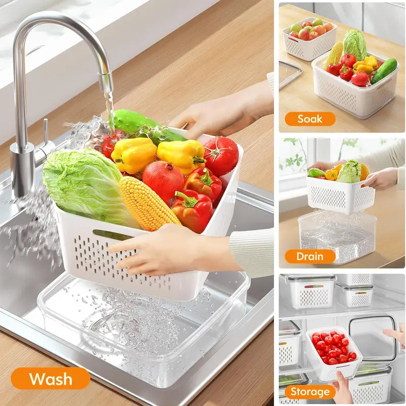 🔥Last Day 49% Off 5 Pack Fridge Organizers and Storage